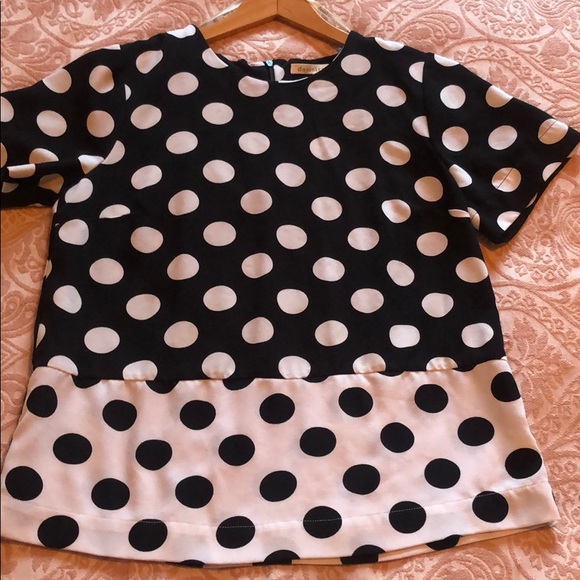 Daniel Rainn Polka Dot Short Sleeve Blouse EUC - Picture 11 of 14